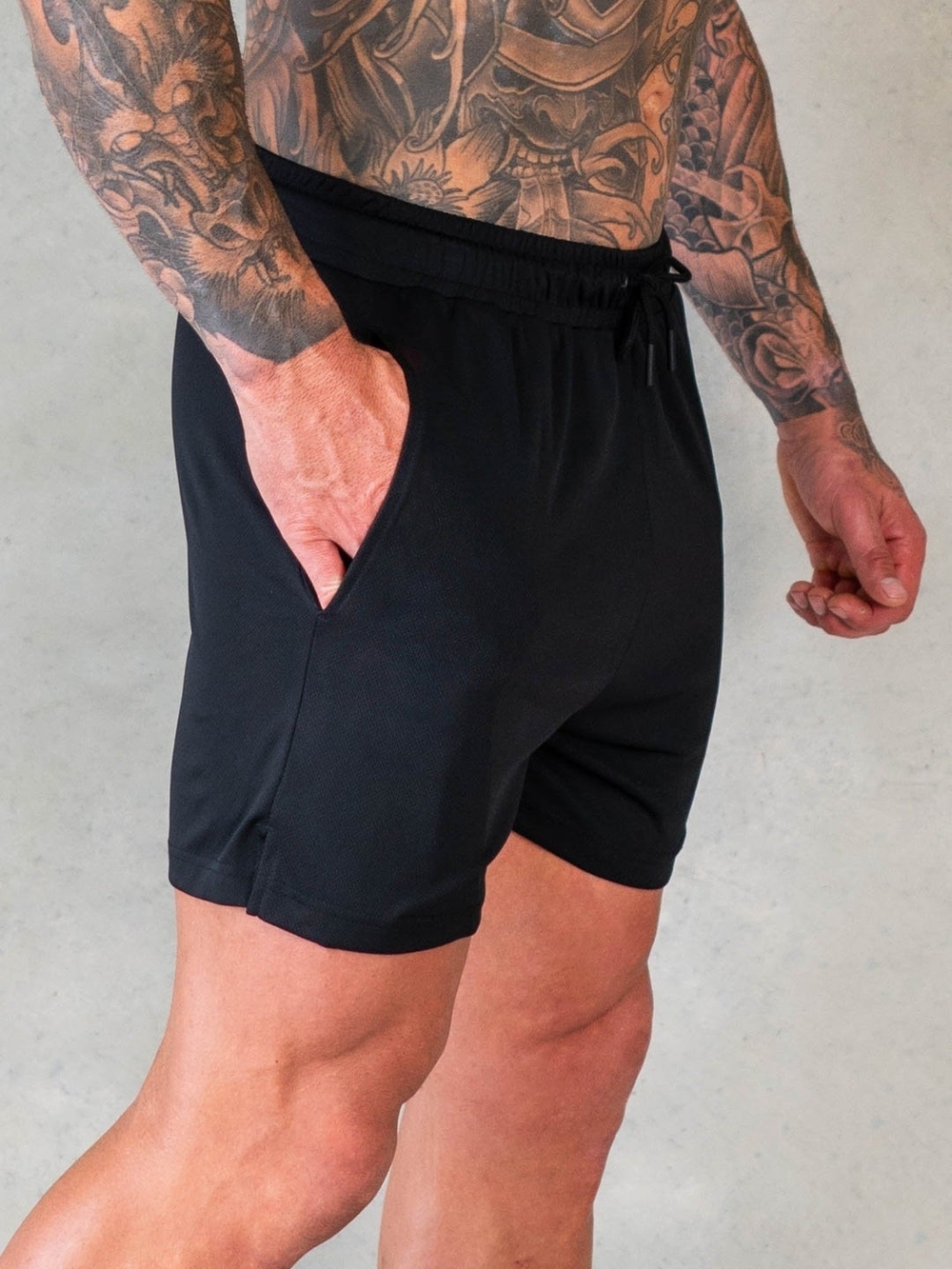 NWT Ryderwear Men's Octane Mesh Shorts Faded Black Size L